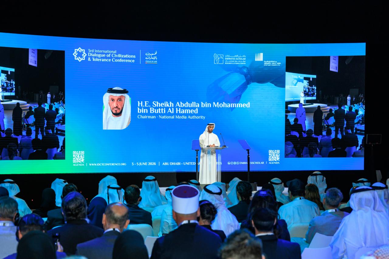 Abdulla bin Mohammed bin Butti Al Hamed Headlines the Opening of the Second Day of the 3rd International Dialogue of Civilizations and Tolerance Conference, amid broad international participation
